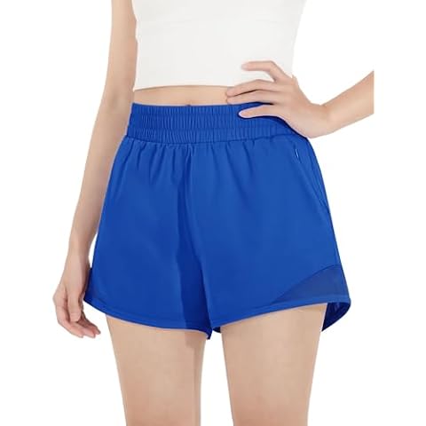 Witwot Girls Athletic Shorts for Teens Kids Running Soccer Shorts Light Weight Sports Active Shorts Royal Blue 13-14 Years Cover