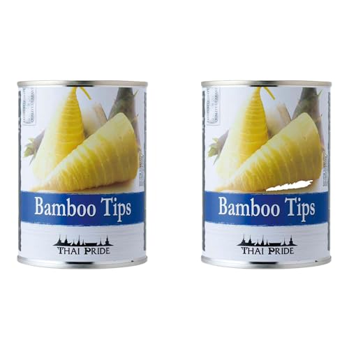 Puntas de bambú enteras en lata 540 g Pack 2 unidades Brotes de bambú tailandeses para wok salteados curry ramen textura crujiente