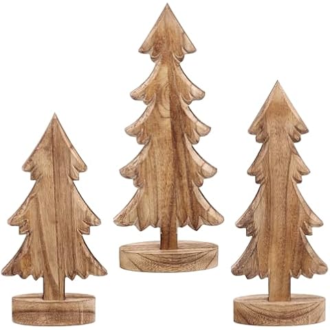 LEIFEOSH Wooden Christmas Trees Set Cover