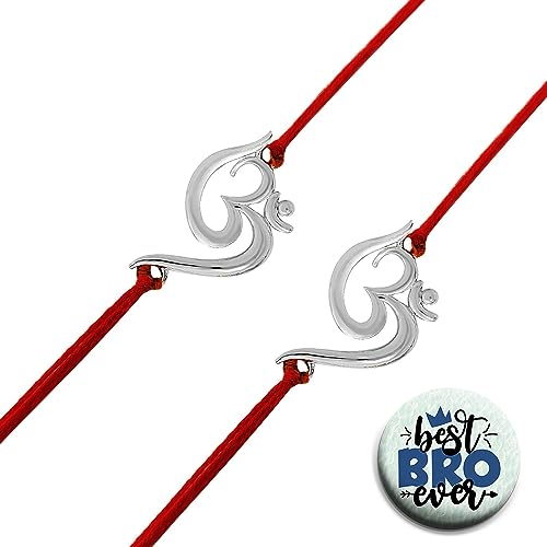 ascension Religious Silver Plated OM Crystals Rakhi for Rakshabandhan Thread Rakhi Moli Bracelet Rakhi for Unisex Adult (pack of 2) with Roli Tilak With Best Brother Fridge magnet (B0CDS49DC3) Amazon Price History, Amazon Price Tracker