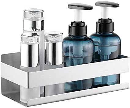 KES Bathroom Shelf Wall Mounted, 23 CM Shower Shelf Screw Mounted, SUS304 Stainless Steel Shower Caddy 23CM Brushed Steel, BSC205S23B-2