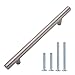 AmazonBasics Euro Bar Cabinet Handle (1/2" Diameter), 7.38" Length (5" Hole Center), Satin Nickel, 25-Pack