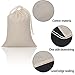 Tatuo 50 Pcs 6 by 8 Inches Muslin Cotton Drawstring Bags Canvas Linen Sachet Bag Reusable Empty Gift Pouch for Party Home Supplies