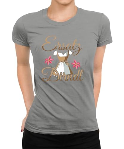 Replacement Dirndl - Funny Folk Festival Outfit - Perfect for Fairs, Oktoberfest, Wiesn & Beer Festival - Gaudi Look with Saying, Women Grey, 3XL