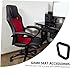 BUTIFULSIC 2sets Gaming Chair Decorative Accessories Set Black Back Fittings Easy to Install Chair Parts for Ergonomic Office Use Compatible with All Styles