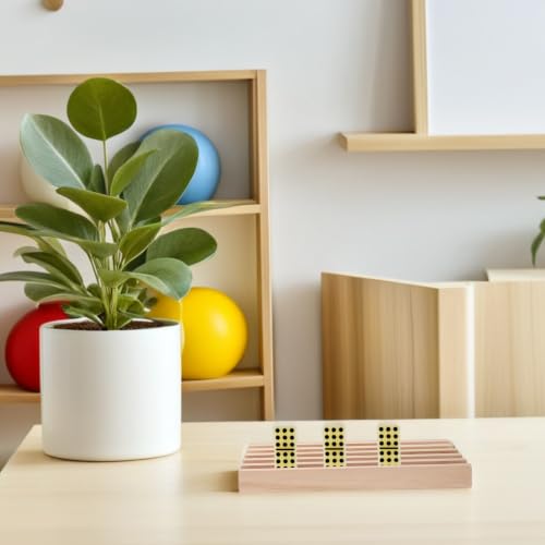 VILLCASE 2pcs Wooden Domino Holders Tray for Mexican Train Dominoes with Sturdy Construction and Lightweight Design, Compact Tile Holder for Organized Storage During Play Sessions - Image 7