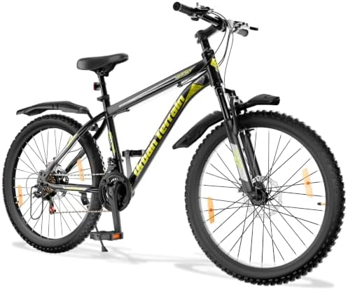 Urban Terrain Galaxy Ultra Multispeed High Performance Mountain Cycles for Men with Front Suspension and Dual Disc Brake MTB Bike 27.5T (21 Speed, Green)