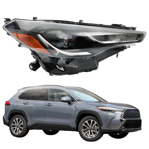 Image of labwork Headlight Assembly Replacement for Toyota Corolla Cross L/LE 2022 2023 Headlights w/DRL Projector Set Passenger Side RH 81110-0A230