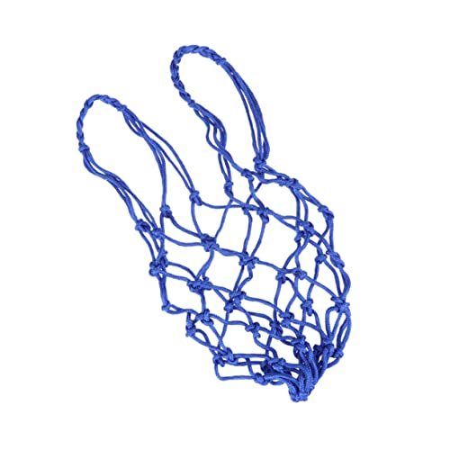 Abaodam Heavy Duty Basketball Bag Durable Drawstring Mesh Net Carrier Nylon Storage Bag for Basketball Soccer Versatile Use for Sports Gear Blue