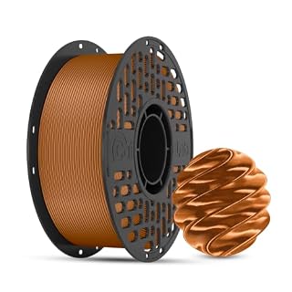 CaiLab シルクPLA フィラメント 1.75mm 正味量1kg（2.2lbs）/スプール パステルカラー マカロンカラー つや感のある質感 造形しやすい FDM 3Dプリンター用フィラメント 寸法精度±0.03mm (シルクPLA レッドカッパー)