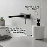 Dozownik mydła do łazienki i kuchni 690 ml ceramiczny, biały