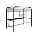 Bowery Hill Transitional Metal Twin Over Workstation Bunk Bed in Black