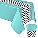 Car Birthday Party Supplies Racing Party Decorations 50s Party Tablecloth Racetrack Table Runner Table Covers for Kids Boy Car Theme Birthday Party, 54 x 108 Inch (Pink,3 Sheets) (Cyan,3 Sheets)