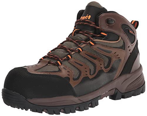 Propét Men's Sentry Construction Boot, Brown/Orange, 13 XX-Wide
