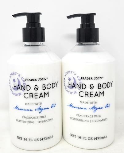 Generic Trader Joe's Midsummer Nights Cream Hand & Body Lotion with Moroccan Argan Oil, Pack of 2