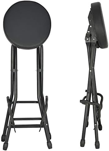 3rd Avenue Guitar Stool and Stand with Padded Seat, Folding Foot Stool and Neck Support