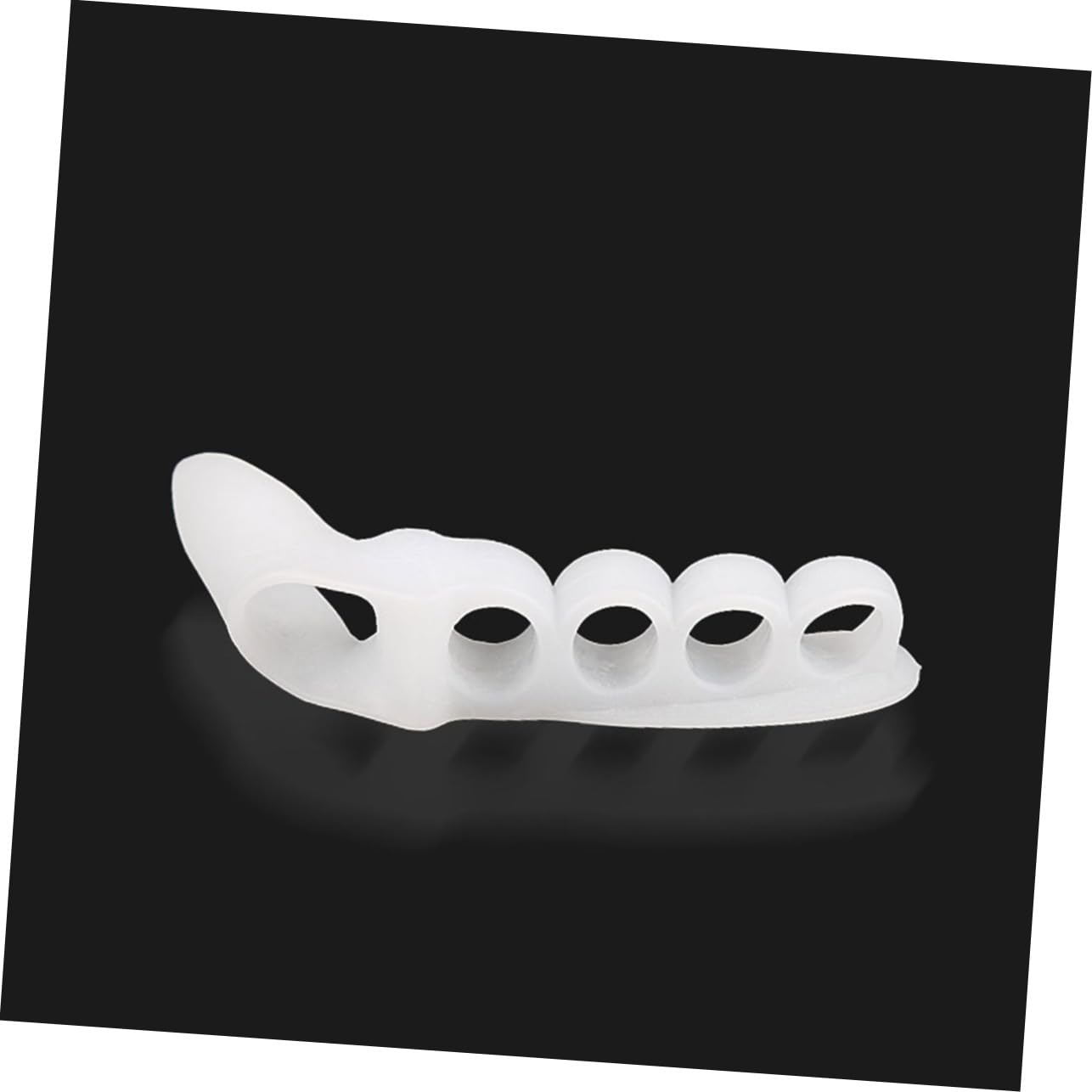Gel Toe Separators for Hallux Overlapping Toes Silicone Bunion Pads for Men Women Soft Washable Spacers for Corrective Foot All White