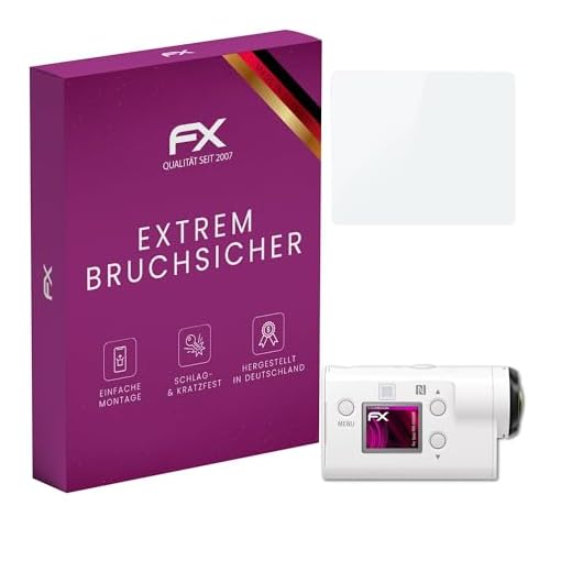 atFoliX Plastglasskyddsfilm är kompatibel med Sony FDR-X3000R Glasskydd, 9H hybridglas FX Skyddsglas av plast