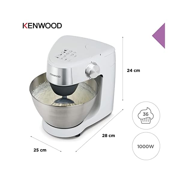 Kenwood KHC29.E0WH Küchenmaschine, Kunststoff, 4.3 Liter, Weiß – Bild 6