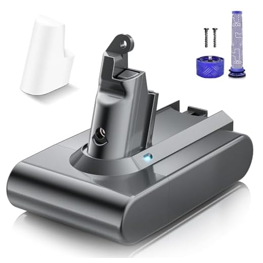 V6 Akku für Dyson, Powtree Ersatzakku für Dyson V6 DC62 SV03 DC58 DC59 DC61 DC72 DC74 SV04 SV05 SV06 SV07 SV09 Animal Absolute Staubsauger (2 Filter + 1 Batterie Schutzkappe + 2 Schrauben)