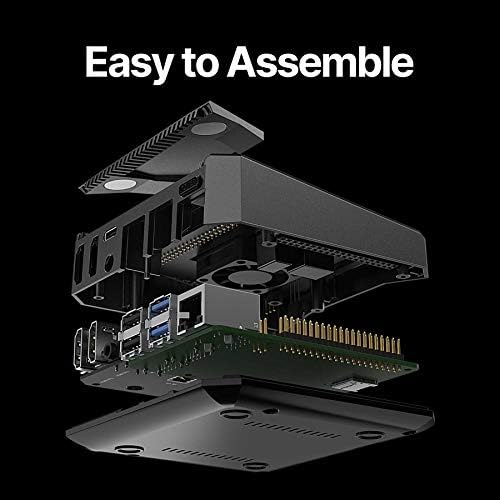 Argon ONE V2 Raspberry Pi 4 Case with Cooling Fan and Power Button | Supports Retro Gaming, Movies, and Music | for Raspberry Pi 4 Model B