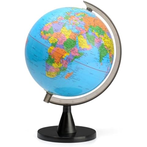 Toyrific | World Globe for Kids, Educational Rotating World Children Map with Stand for, Small, 20cm Cover