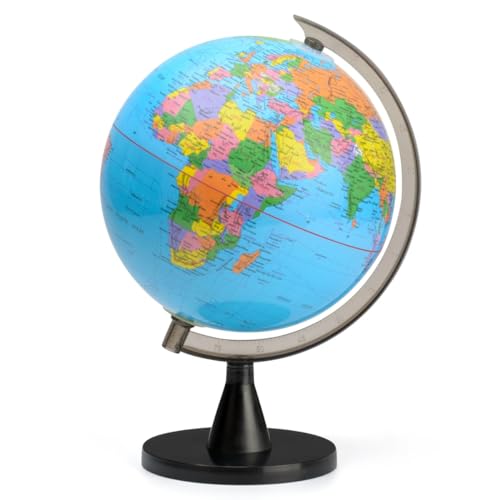 Toyrific | World Globe for Kids, Educational Rotating World Children Map with Stand for, Small, 20cm