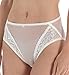 Carnival Womens High Cut Tux Stretch Bikini Panty, Ivory, Large