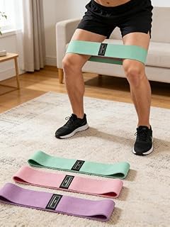 3PCS Resistance Bands for Working Out – Fabric Exercise Bands for Legs & Glutes, Booty Band Set for Home Fitness, Gym, Yoga, Pilates