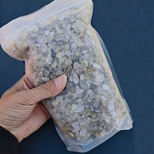 Sackorange 2 Pounds Titanium Crystal Tumbled Chips Stone Crushed Crystal Quartz Irregular Shaped Stones For Home Decorative Stones Vases Plants Succulents Cactus #TOP5