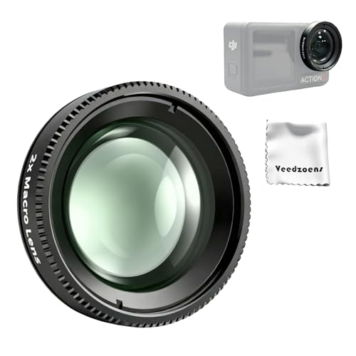 VEEDZOENS �N���[�Y�A�b�v�}�N���t�B���^�[�����Y 2�{ DJI Osmo Action 4 Action 5 Pro�p �l�W�R�}�E���g���t�� �|�[�^�u���{�b�N�X�t�� �A�N�V�����J�����B�e�A�N�Z�T���[