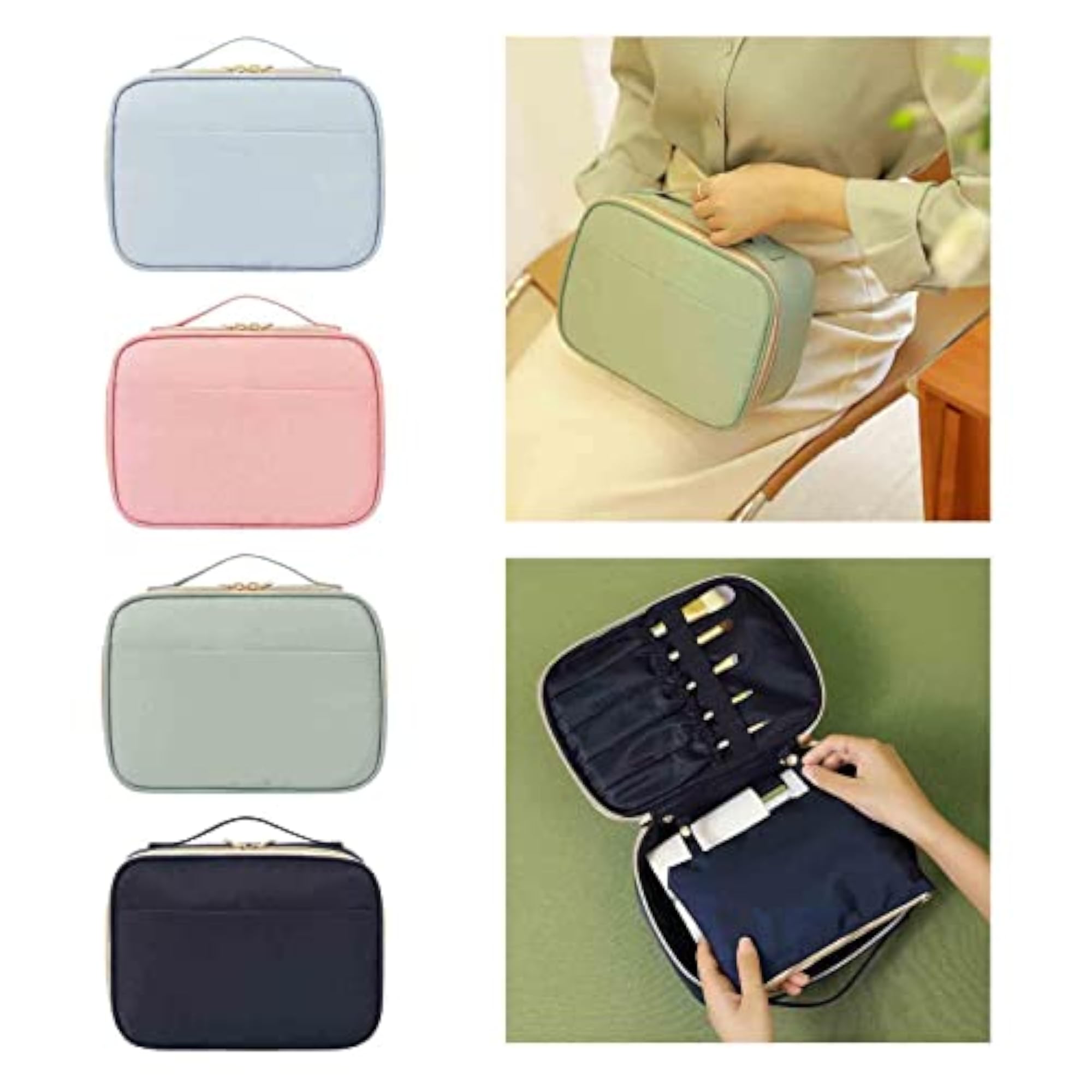 Waterproof Makeup Bag for Brushes, Green