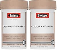 Swisse Ultiboost Calcium + Vitamin D - Supports Absorption Of Dietary Calcium - 150 Tablets (Pack of 2)