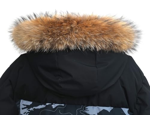 Bavoir en fourrure véritable pour femme - Col en fourrure universelle, longueur 65 cm largeur 16 cm