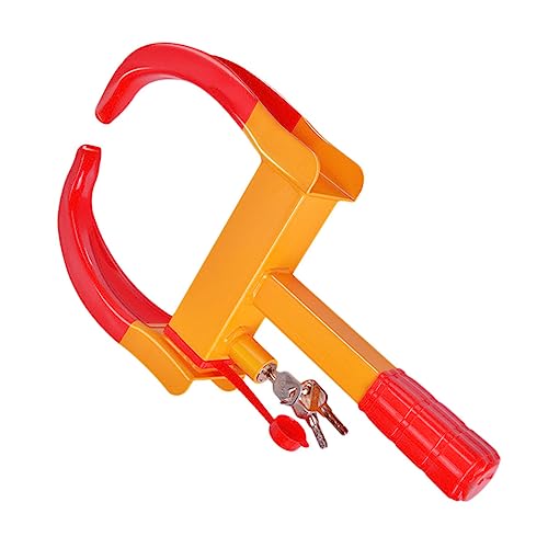 PRETYZOOM Car Wheel Chock Lock Heavy Duty Theft with Vise Design for Enhanced Security for Car Protection Prevents Theft and
