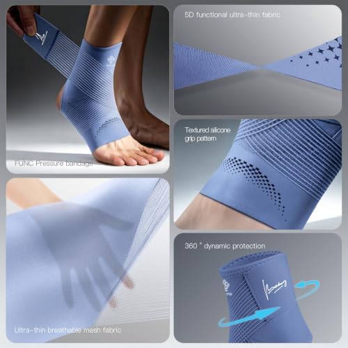 BSRSTAR Ultra-Thin Ankle Brace for Women Men, Breathable Compression Ankle Support for Sprained Ankle, Achilles Tendonitis & Plantar Fasciitis, Low-Profile Foot Brace for Sports (Right, S, Blue) — view 8
