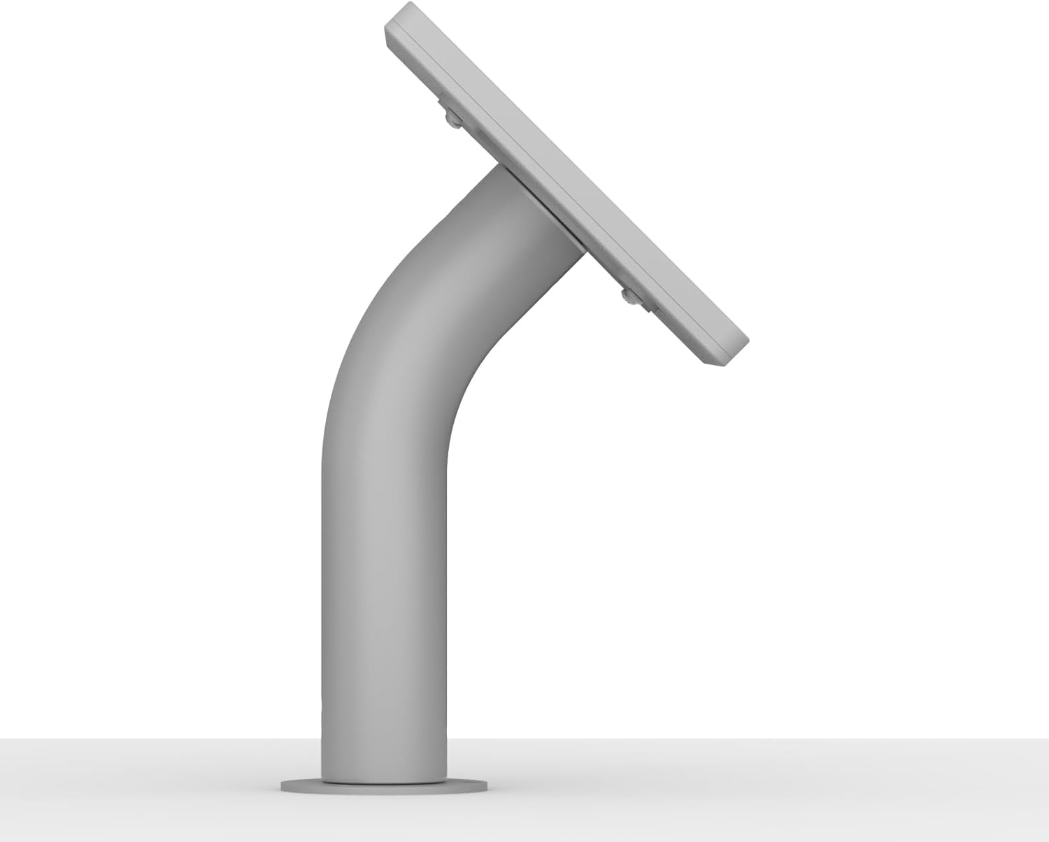 VidaMount Light Grey Covered Home Button Enclosure and Fixed Surface Wall/Table Mount [Bundle] Compatible with iPad mini 1/2/3