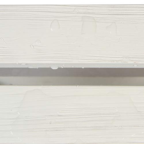 Shine Company 4119Ew Adirondack Square Outdoor Folding Side Table | Wooden Small Deck Table For Indoor/Outdoor – Eggshell White #TOP4