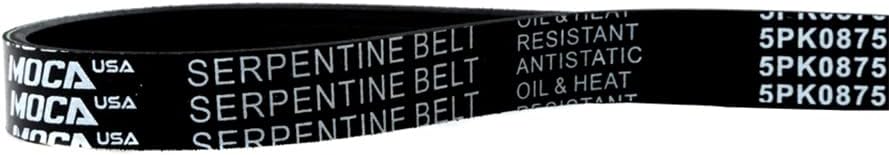 5PK875 Serpentine Belt fit 98-14 for Subaru Impreza 2.5L, 88-13 for Subaru Forester 2.5L, 03-07 for Saturn Ion 2.2L, 06-09 for Pontiac Solstice 2.4L, 05-09 for Chevrolet Cobalt 2.2L