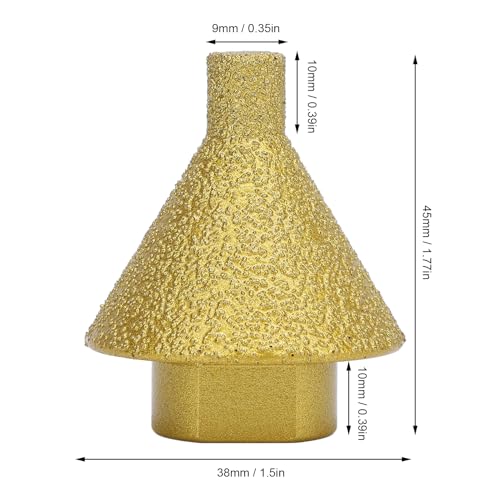 Broca de Chanfro Chanfrado Diamante Soldado, Broca Cônica para Mármore, Quartzo, Azulejo Cerâmico -