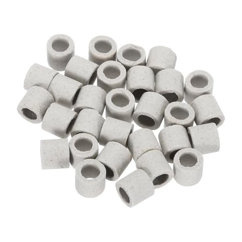 QUARKZMAN 30 piezas de Tubo Cerámico Aislado para Protección de Haz de Cables Electrónicos con Aislamiento Térmico 7x11x10mm