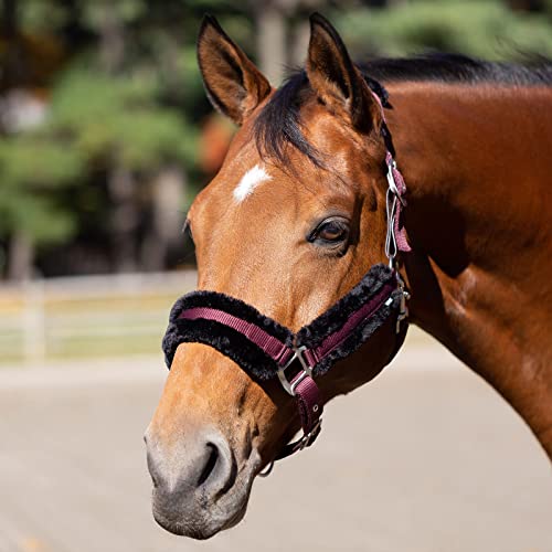 Equinavia Valkyrie Soft Ultra Fleece Acolchoado Ajustável Breakaway Cavalo Halter - Vermelho Vinho/P