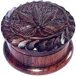Handmade Carved Artistic Natural Antique Designer 2 Inch unique eco friendly 2Part Herb Grinder for Gifts