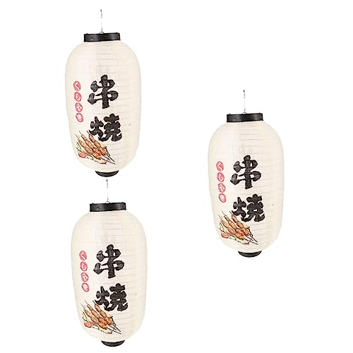 DOITOOL 3 Pezzi Lanterne Giapponesi Lanterne Esterno A Sospensione Per Interni Esterni Lampade A Sospensione Di Carta Cinesi Sushi Bar Appendere