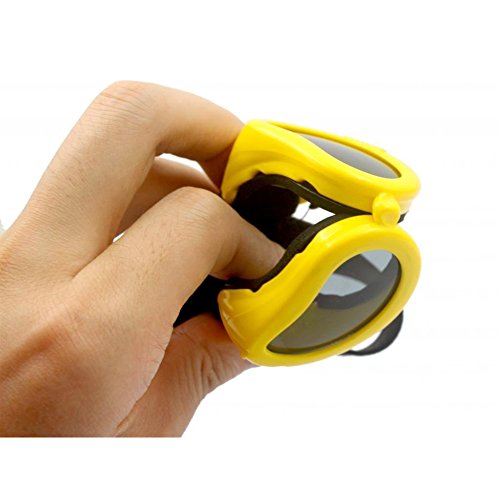 Pet Leso Dog Goggles Uv Protection Waterproof Sunglasses For Small Doggy Color Yellow #TOP3
