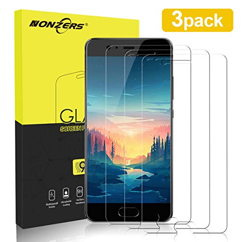 NONZERS Vetro Temperato per Huawei p10 Pellicola Protettiva [3 Pezzi], Pellicole Protettive, Durezza 9H, 2.5D Bordi arrotondati, Alta Trasparenza, Anti-Graffi, Anti-Impronte, Transparent