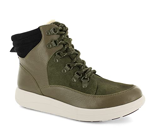 Strive Cotswold Damen High Top Stützstiefel – wasserdicht – Leder, Oliv/Blatt für mich (Leaf It to Me), 37.5 EU