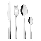 2 Jahre Garantie. Exzact Premium 24 teiliges Besteckset aus rostfreiem Stahl/Edelstahl-Besteck - 6 Gabeln, 6 Messer, 6 Esslöffel, 6 Teelöffel (EX994 x 24)