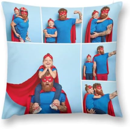 Personalised Cushion.(35x35cm) Double-Sided Printing. Custom Pillow Photo Personalized Photo Throw Pillow with Image/Text, DIY Pet Photo Pillow,Wedding Keepsake Throw Pillow, Birthday Gift