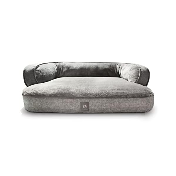 MICRODRY Supportive Bolster Pet Dog Bed 36x26x8 – Perfect for Small, Medium and Large Dogs and Cats, Comfortable Soft Plush Fabric, Durable, Easy to Clean & Skid Resistant Base, Light Grey MICRODRY Supportive Bolster Pet Dog Bed 36x26x8 – Perfect for Small, Medium and Large Dogs and Cats, Comfortable Soft Plush Fabric, Durable, Easy to Clean & Skid Resistant Base, Light Grey